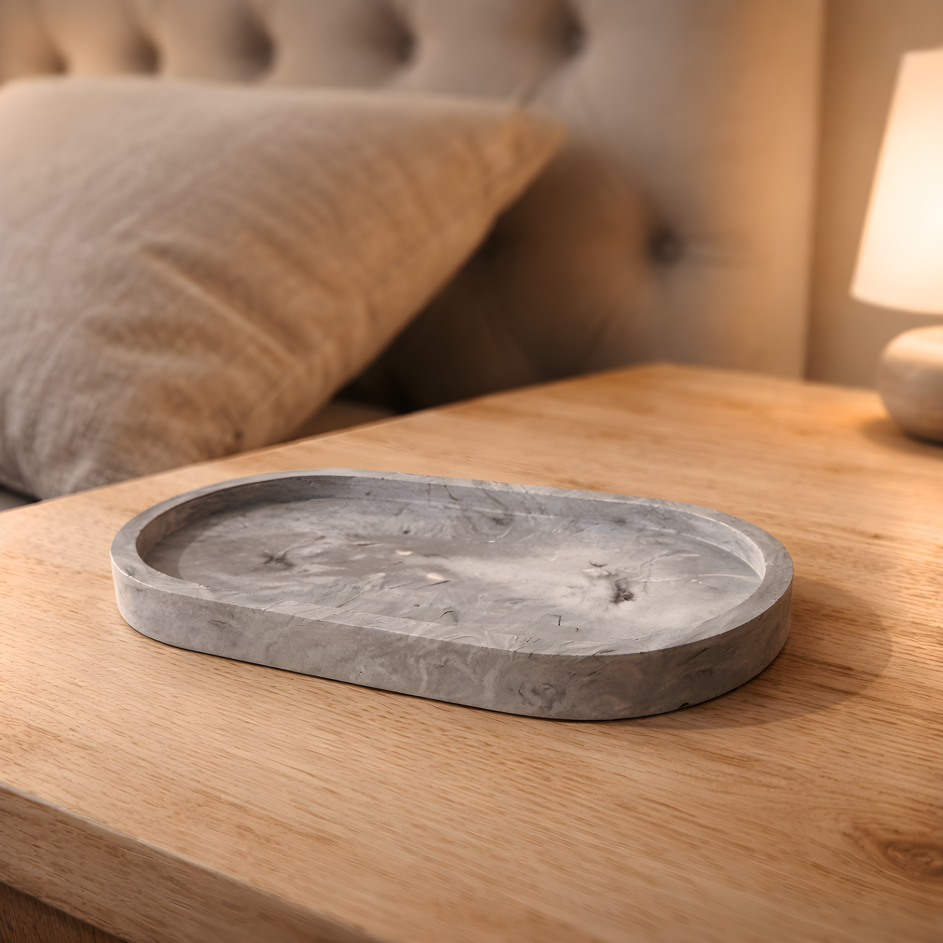 Plateau ovale 18 cm - Taupe