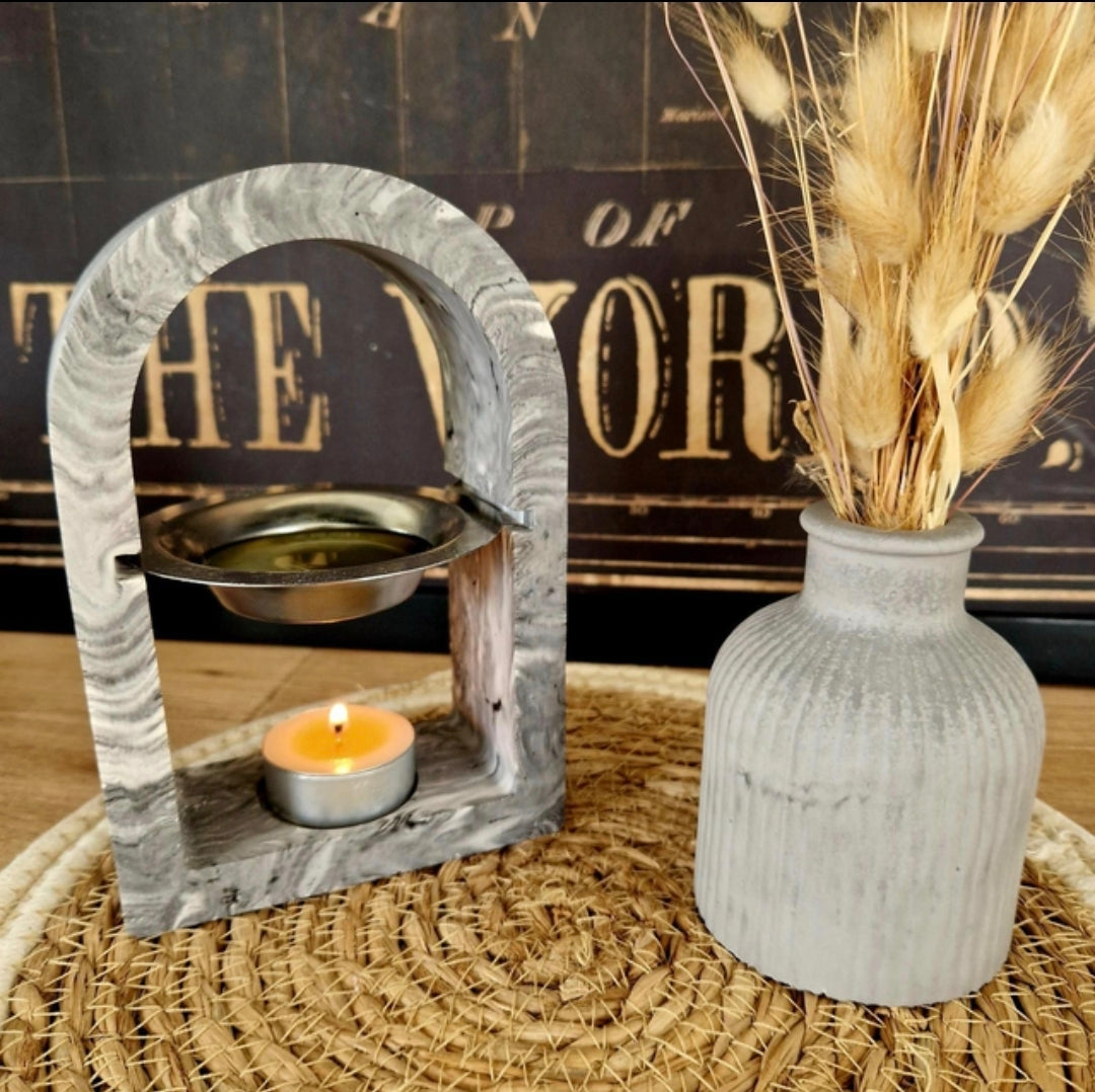Brûle-parfum arche - Gris