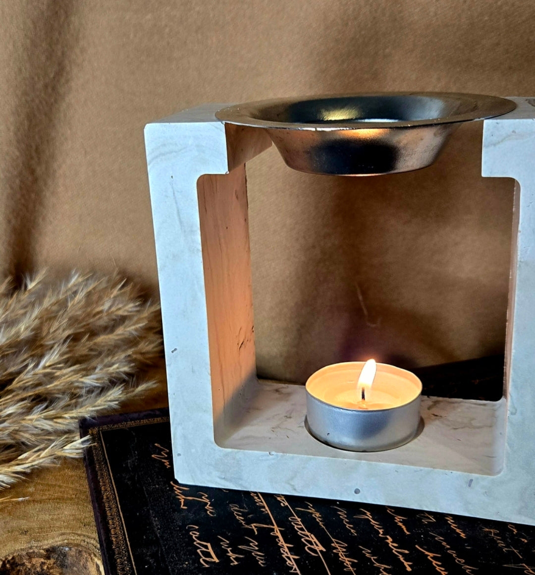 Brûle-parfum carré - Beige