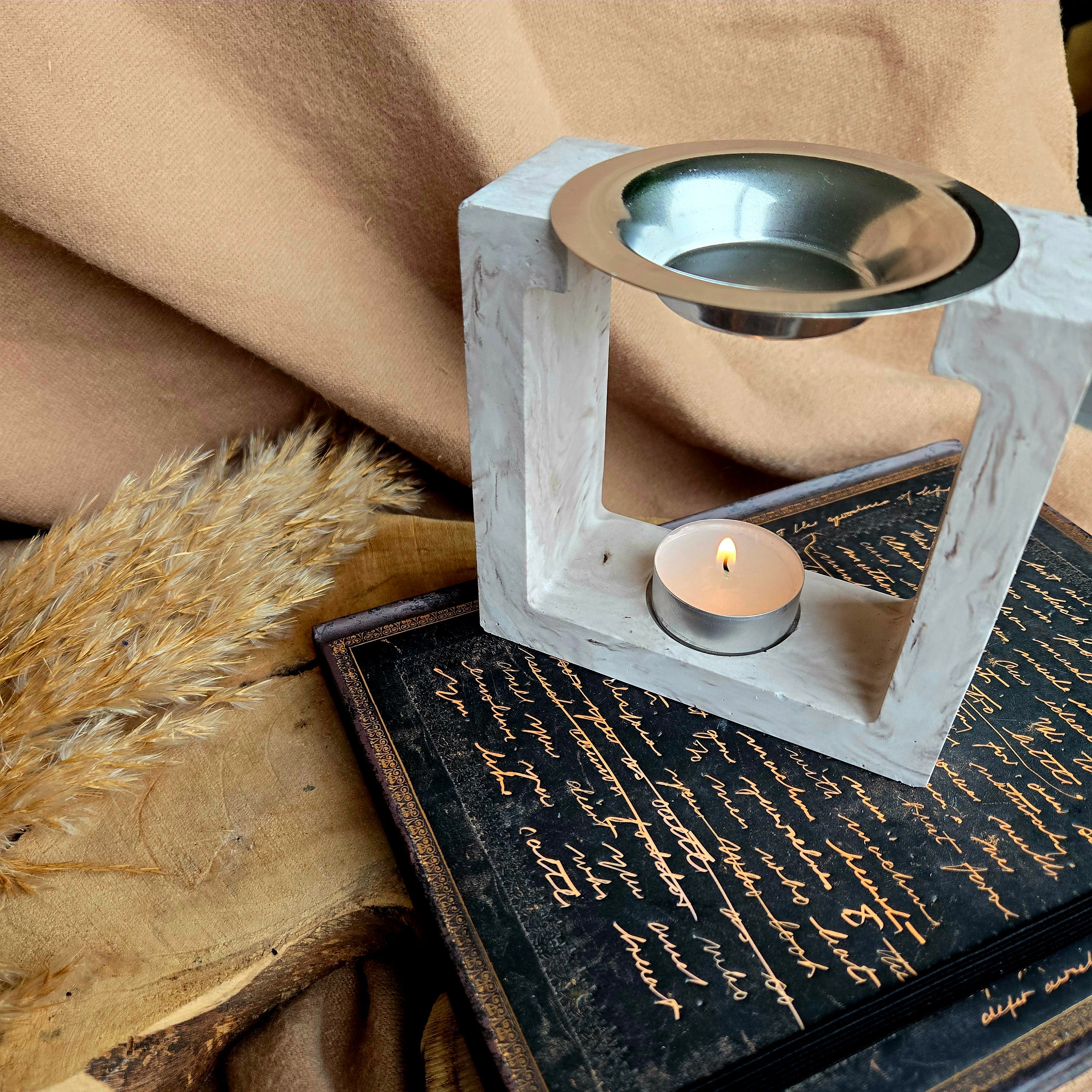 Brûle-parfum carré - Taupe