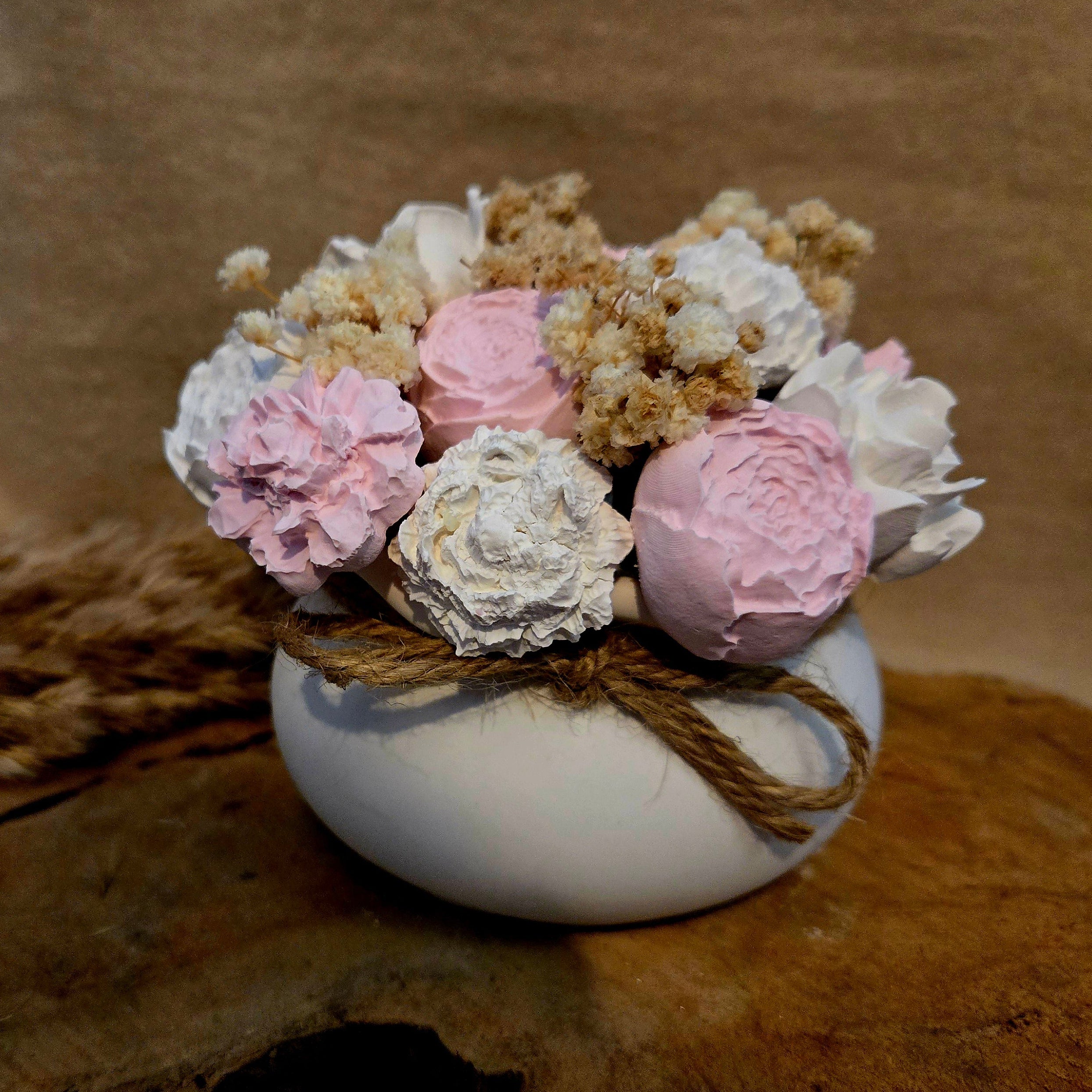 Bouquet éternel rose/blanc