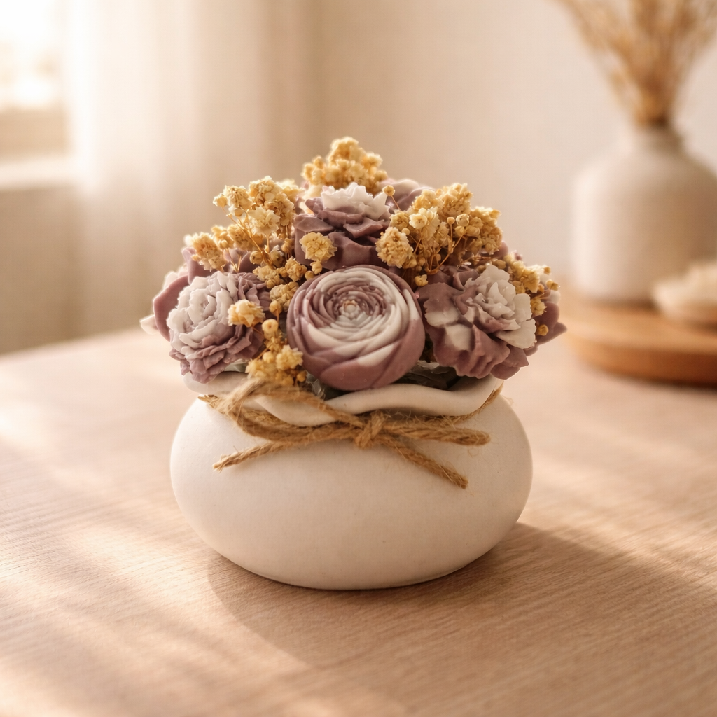 Bouquet fleurs de cire